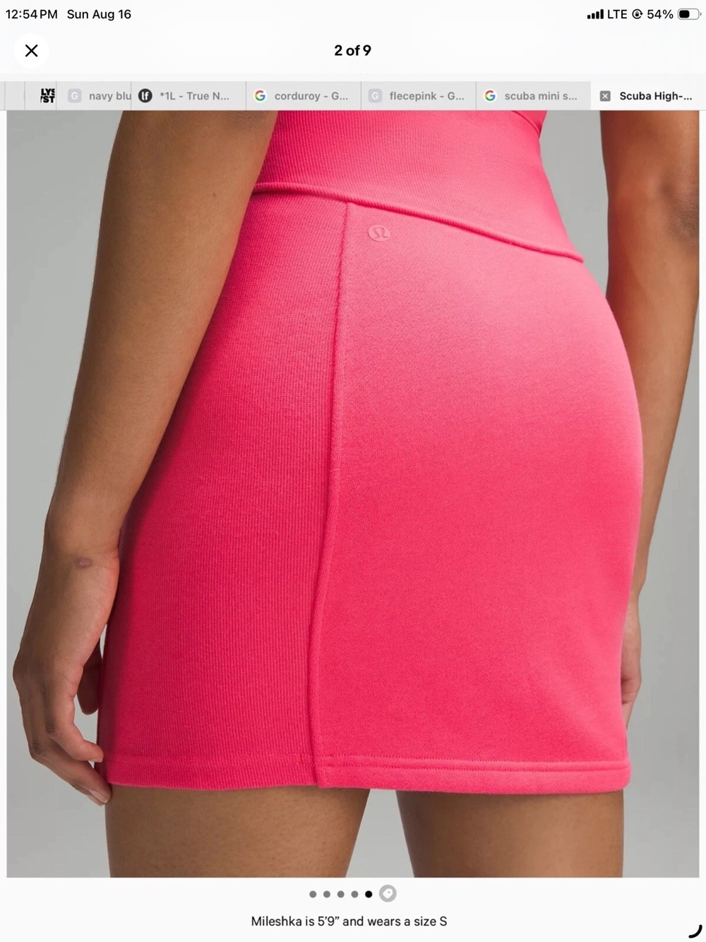 lululemon athletica Pink Scuba Knit Mini Skirt